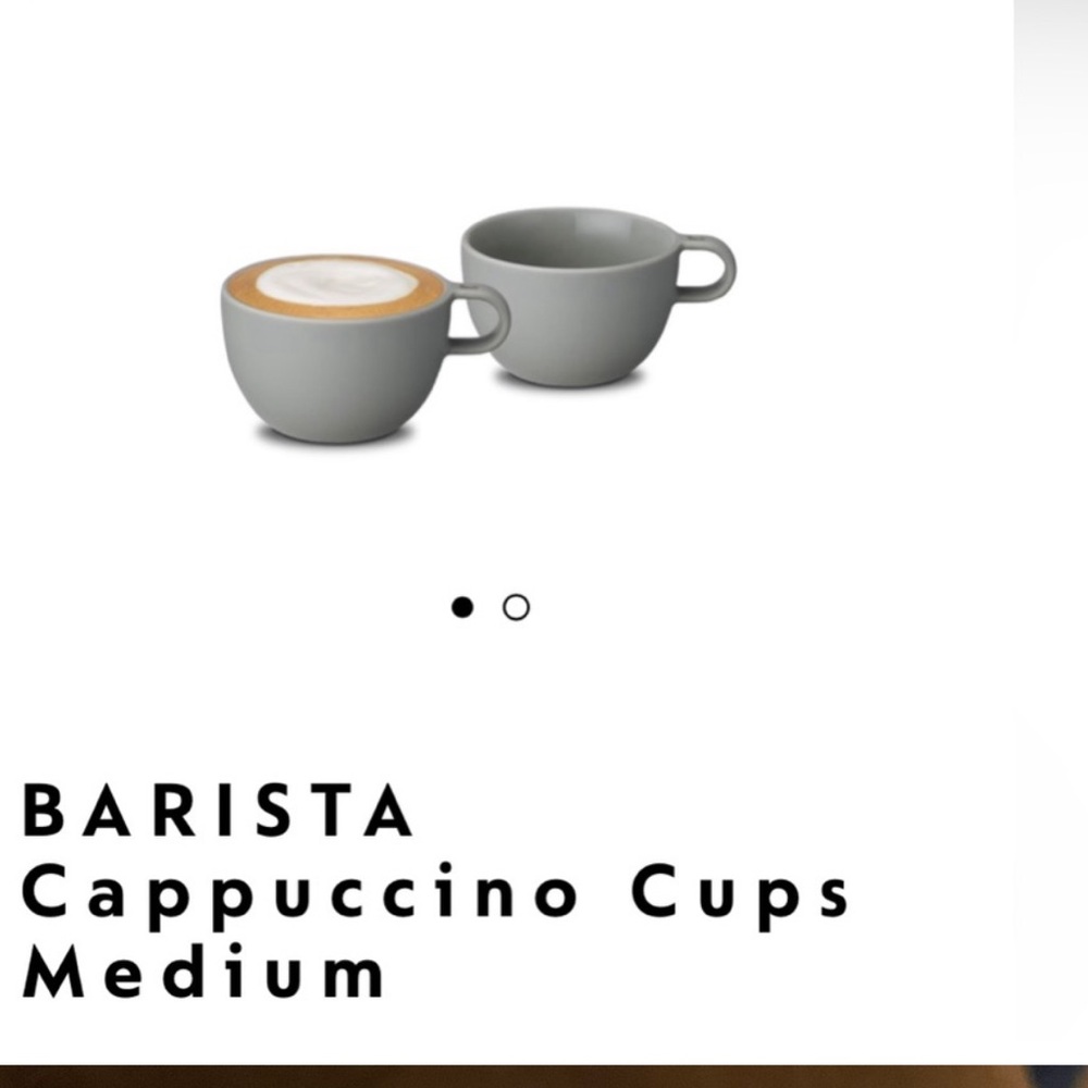 Nespresso grey Barista Cappuccino Cups new in box